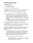 Droit de la Responsabilité Civile, L1-S2 Nanterre 2023-24