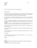 Lettre de motivation pour le poste d'agent administratif