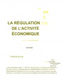 La régulation de l'activité économique