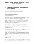 Les remises en causes politiques, économiques et sociales des anées 1971 à 1991