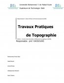 Rapport de topographie