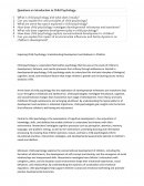 Introduction to child psychology