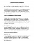 Changement climatique et pollution