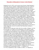 Biographie et bibliographie d'Arthur Rimbaud