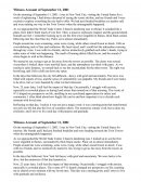 Witness Account of September 11, 2001