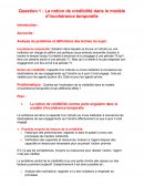 La notion de crédibilité dans le modèle d’incohérence temporelle