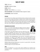 Résumé et biographie de NO ET MOI de Delphine de Vigan