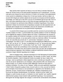 Devoir de linguistique
