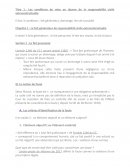 Les conditions de mise en œuvre de la responsabilité civile extracontractuelle