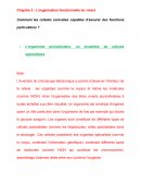 L’organisation fonctionnelle du vivant