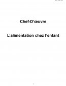 L'alimentation chez l’enfant