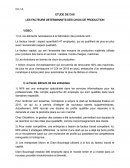 Les facteurs déterminants des choix de production