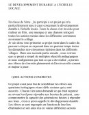 Le développement durable à l'échelle locale