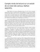 Compte rendu d'un extrait de la vision des vaincus
