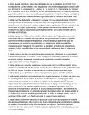 Les bouleversements organisationnels et humains liés à la crise de COVIC-19