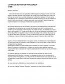 Lettre de motivation Parcoursup