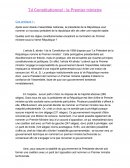 TD de droit constitutionnel : le Premier ministre