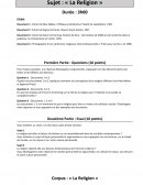 Synthèse de documents sur la religion