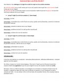 Méthode de la fiche d'arrêt Méthode de la fiche d'arrêt