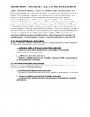 Apport de l'acte Ide décentralisation