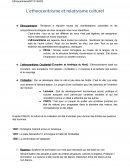 L’ethnocentrisme et le relativisme culturel
