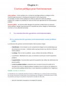 L'action publique pour l'environnement L'action publique pour l'environnement