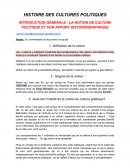 Histoire des cultures politiques Histoire des cultures politiques