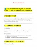 Les principes fondamentaux du droit civil