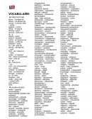 Vocabulaire d'anglais d'environ 1500 mots