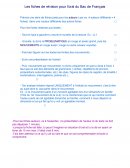 Les fiches de révision pour l'oral du Bac de Français Les fiches de révision pour l'oral du Bac de Français