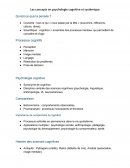 Les concepts en psychologie cognitive et analytique