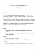 Éthique et culture religieuse
