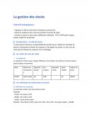 Gestion des stocks