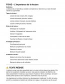 L’importance de la lecture