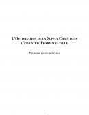 Optimisation de la Supply Chain dans l'industrie pharmaceutique