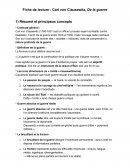 Fiche de lecture : De la guerre, Carl von Clausewitz