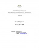 Plan de cours gestion stratégique du transport aérien