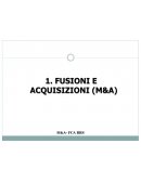Le operazioni straordinarie e le operazioni di M&A