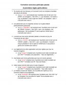 Correction d'exercices sur les participes passés
