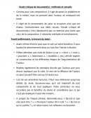 Etude critique de documents, méthode