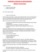 Institution judiciaire et administrative