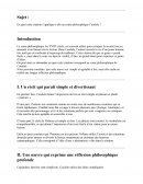 La réflexion philosophie de Candide de Voltaire