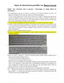 Sujets de dissertation possibles sur Manon Lescaut Sujets de dissertation possibles sur Manon Lescaut
