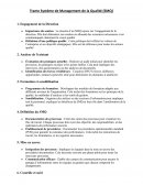 Trame Système de Management de la Qualité (SMQ)