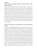 Bibliography Review on English as a Lingua Franca in Switzerland