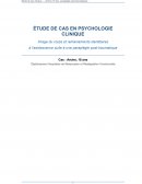 Etude de cas en psychologie clinique