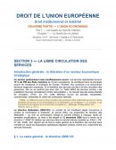 La libre circulation des services