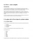 La Terre : cours complet La Terre : cours complet