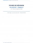 Fiche de révisions sur toutes les notions de philosophie Fiche de révisions sur toutes les notions de philosophie
