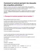 Comment le luminol permet-il de résoudre des enquêtes policières ?